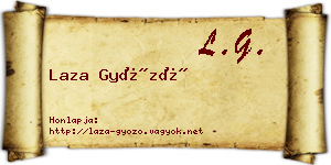 Laza Győző névjegykártya